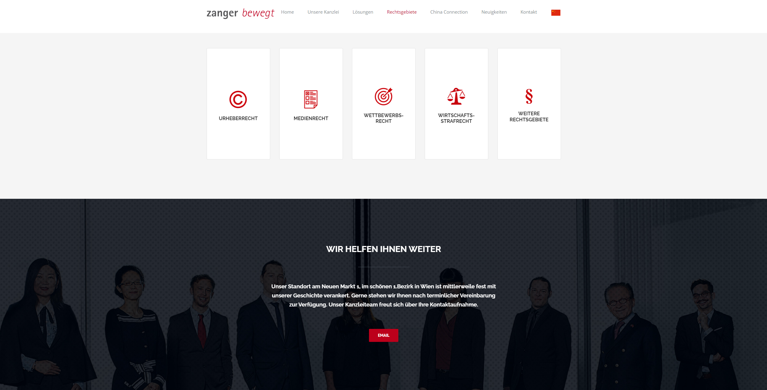 Webdesign für die Rechtsanwaltskanzlei Zanger-Bewegt